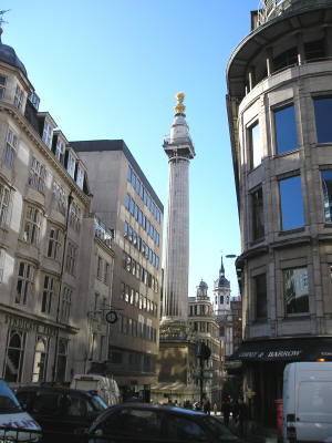 Great Fire Monument in London England