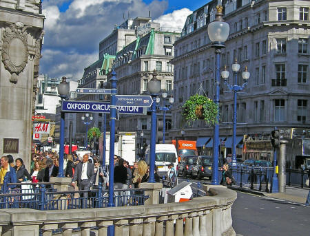 Shopping on Oxford Street in London