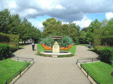 Formal Garden at Regent's Park in London England