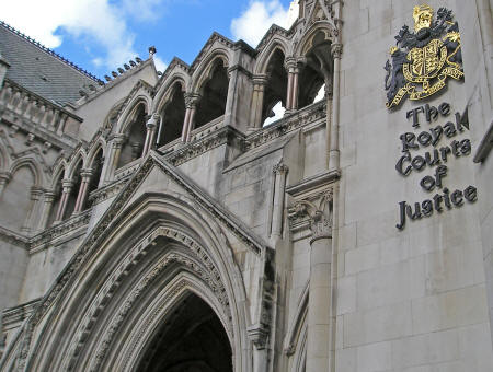 Royal Courts of Justice in London England